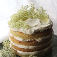 Gooseberry and Elderflower Layer Cake